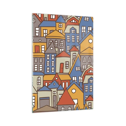 Üveg kép - A ház mögött van a ház - 80x120 cm