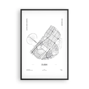 Poszter fehér keretben - Dubai anatómiája - 61x91 cm