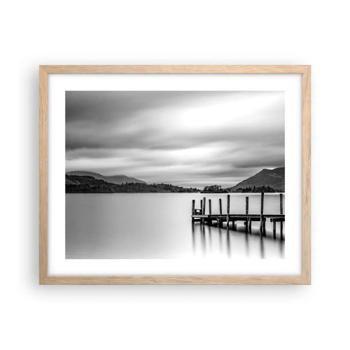 Poszter világos tölgy keretben - Szelídség és erő - 50x40 cm