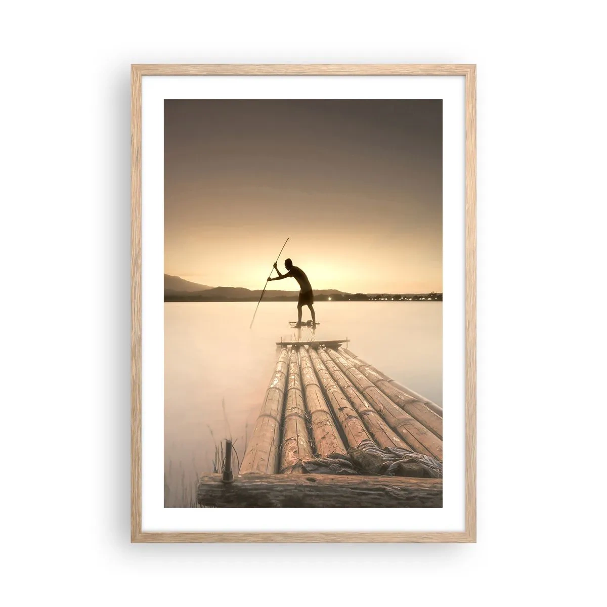Poszter világos tölgy keretben - Pihenés előtt - 50x70 cm