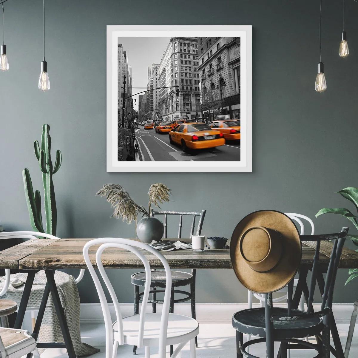 Poszter fekete keretben - Nagyvárosi napok - 50x50 cm