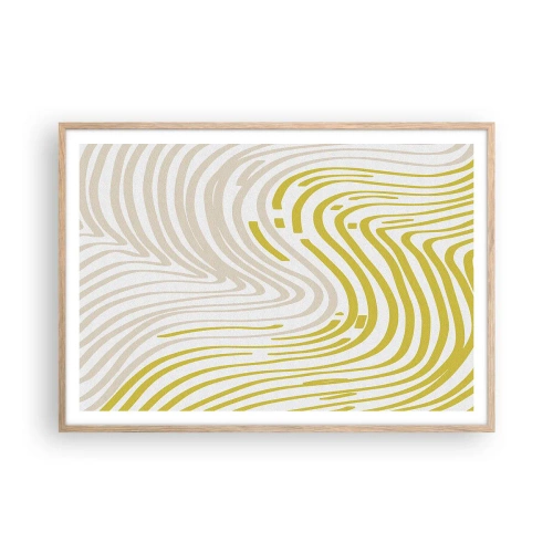 Poszter világos tölgy keretben - Kompozíció szelíd kanyarral - 100x70 cm