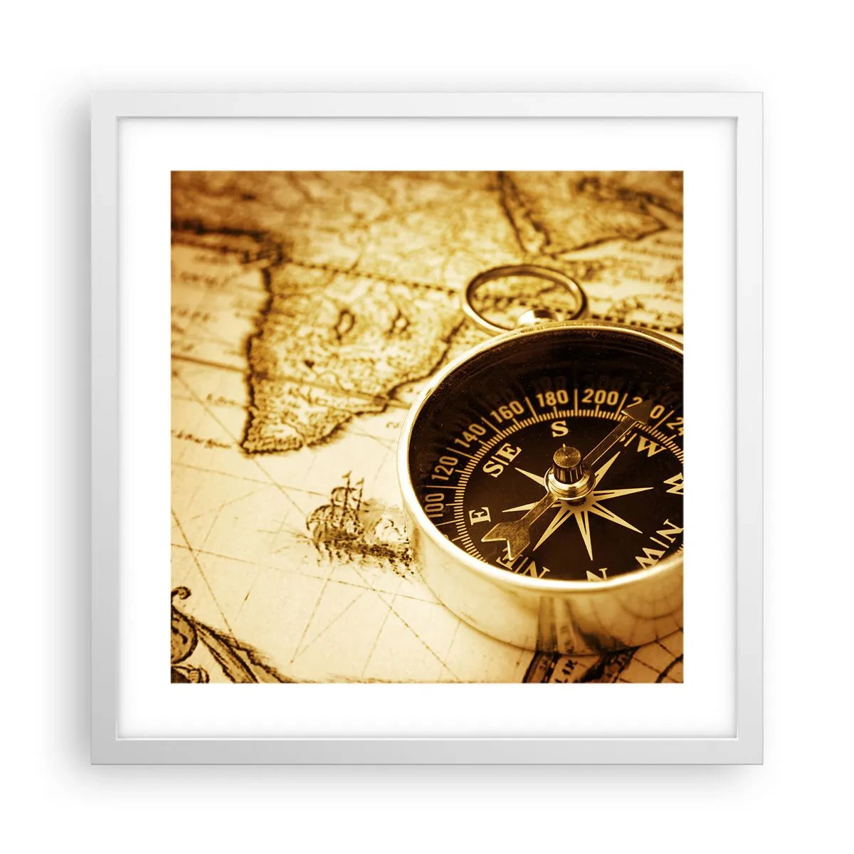 Poszter fekete keretben - Keletre, vagy nyugatra? - 40x40 cm