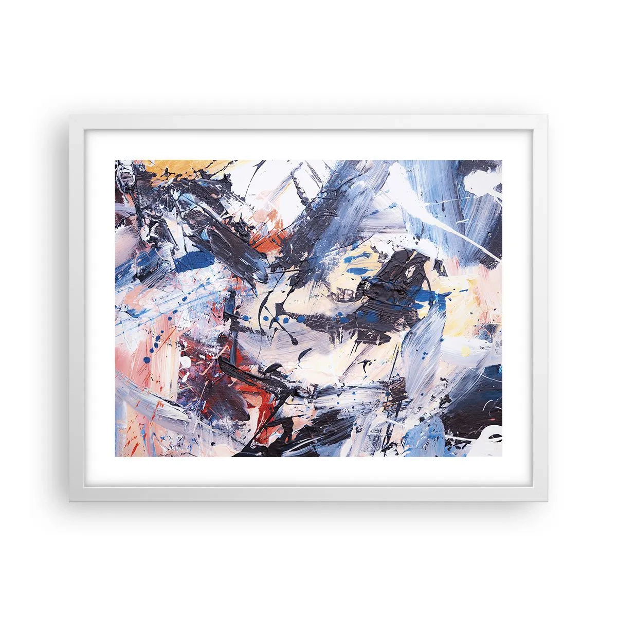 Poszter fekete keretben - Őrült absztrakt tánc - 50x40 cm