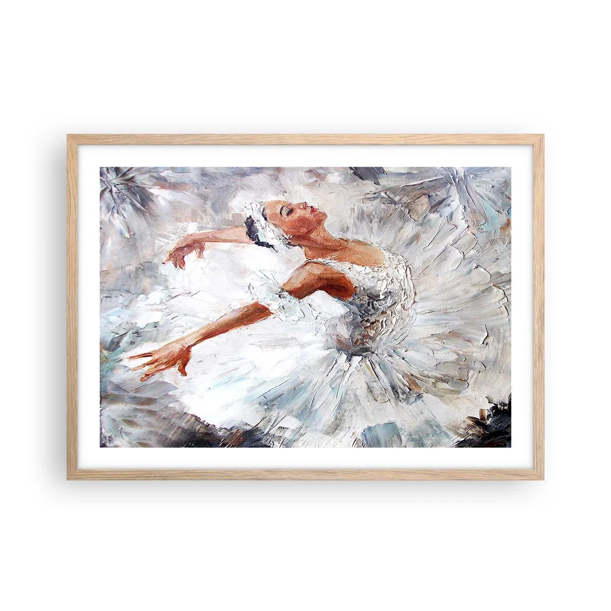 Poszter világos tölgy keretben - Finom és könnyű, mint a tüll - 70x50 cm