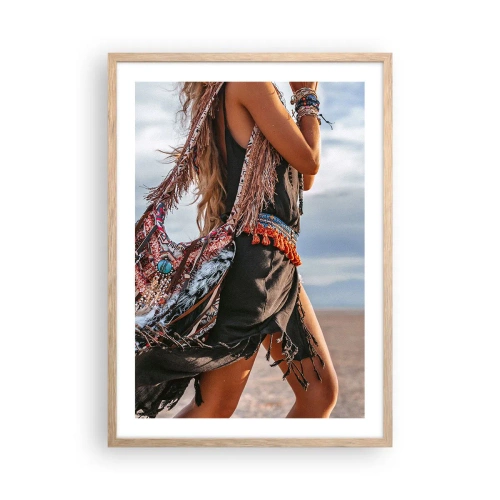 Poszter világos tölgy keretben - Sámán párja - 50x70 cm