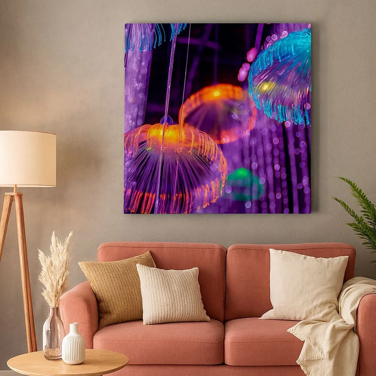 Vászonkép - Világító szökőkút - 30x30 cm