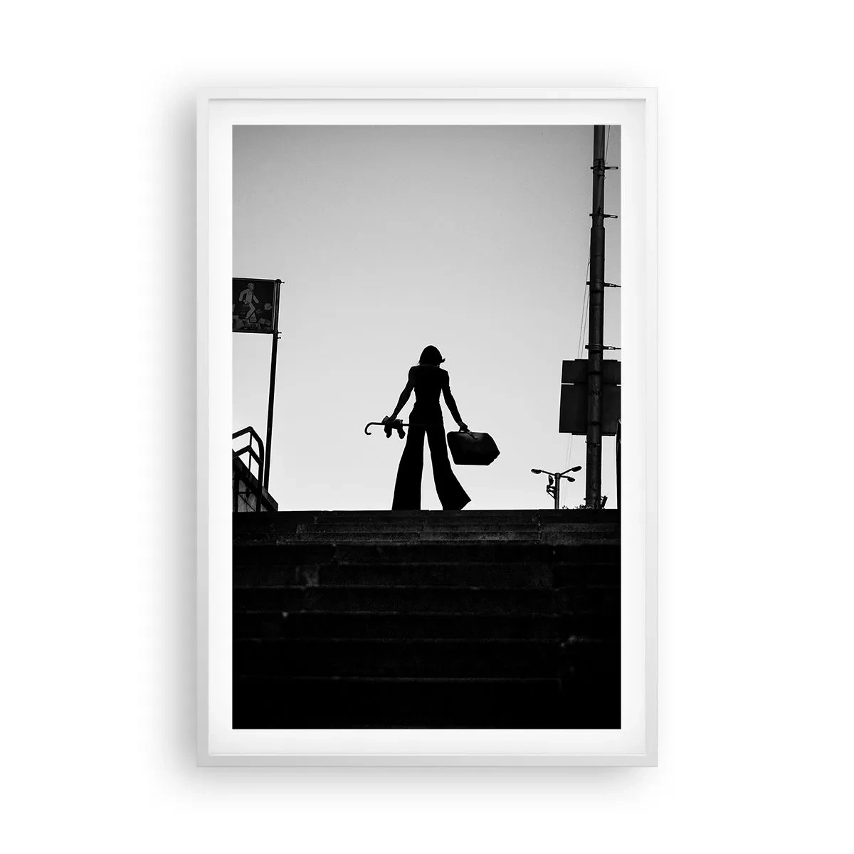 Poszter fekete keretben - Városi vándorlás - 61x91 cm