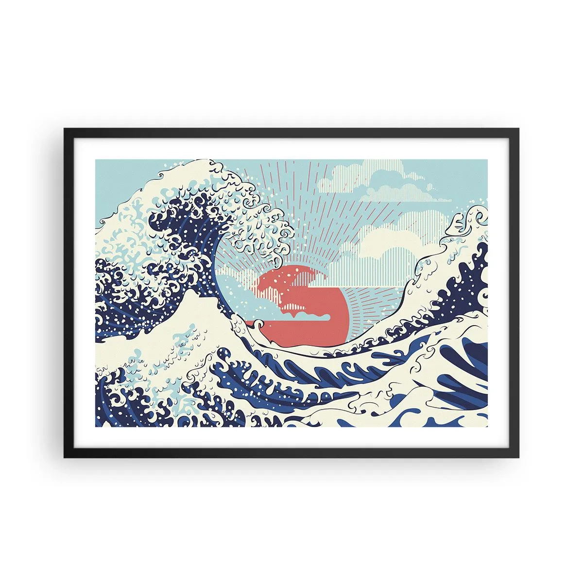 Poszter fehér keretben - Japán inspirációból - 70x50 cm