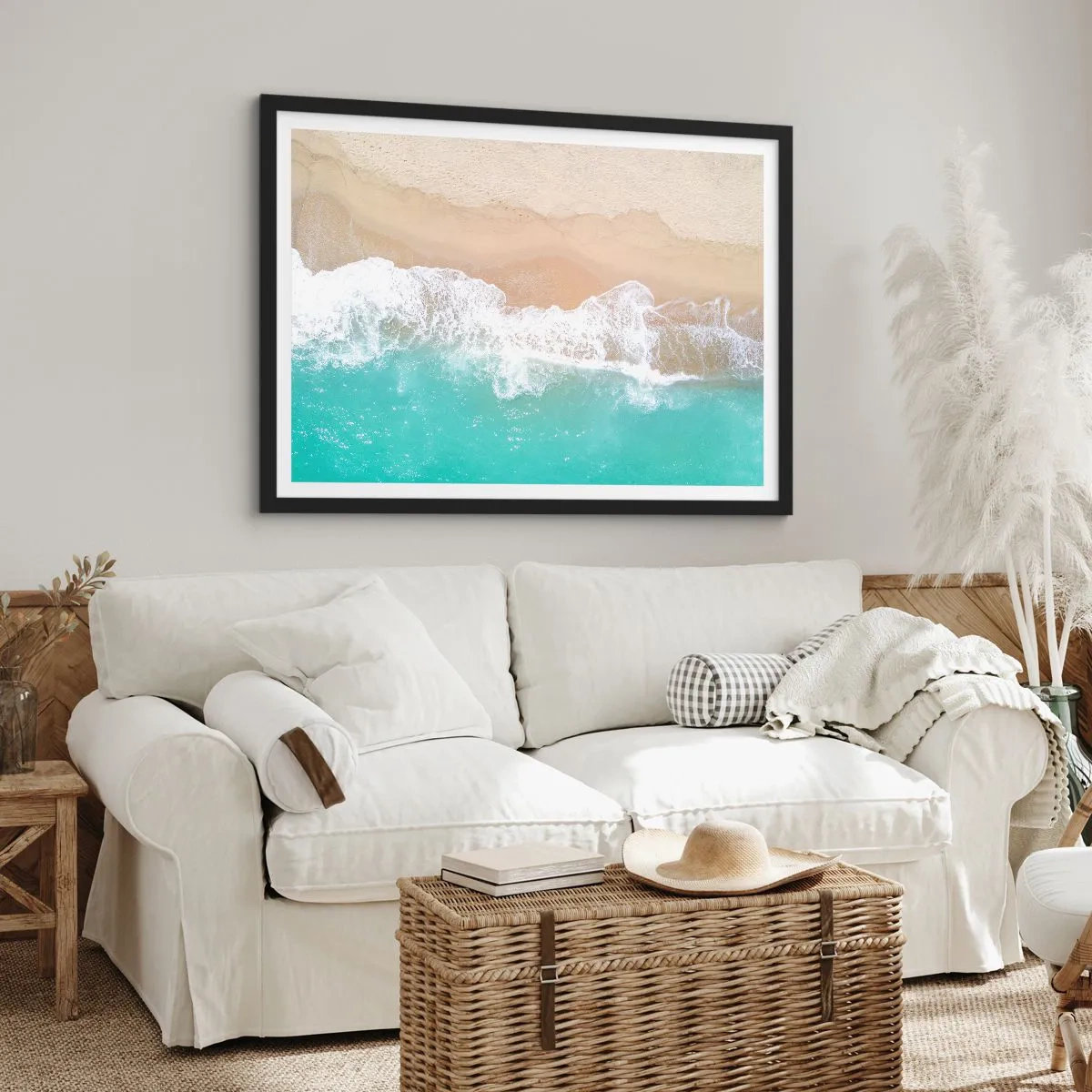 Poszter fehér keretben - Simogató érintés - 91x61 cm