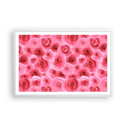 Poszter fekete keretben - Rózsák alul és felül - 91x61 cm