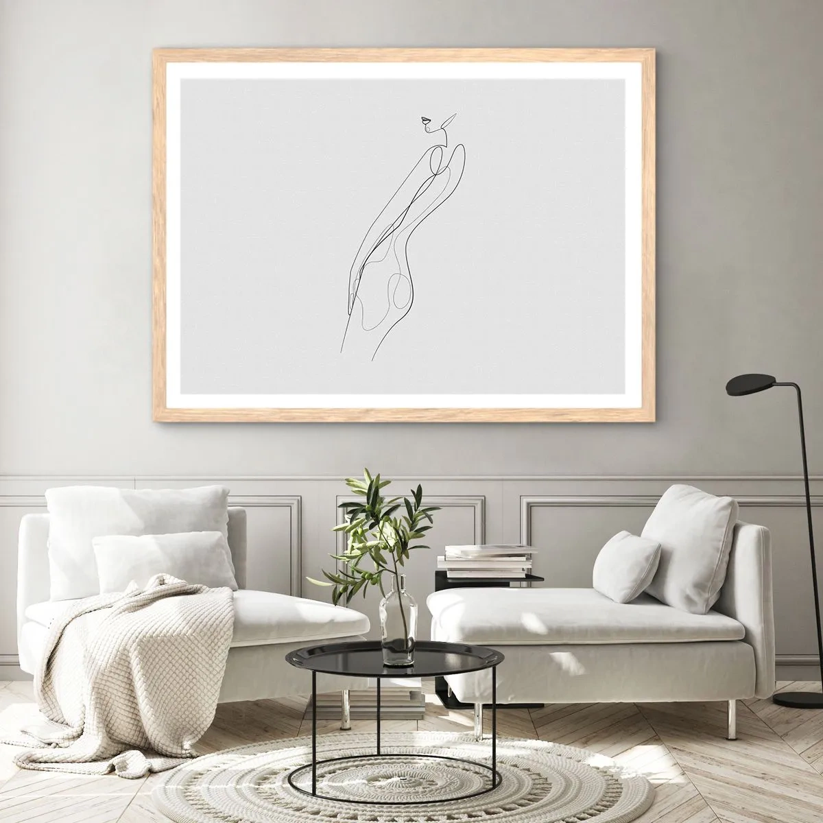 Poszter világos tölgy keretben - Csak egy ígéret - 91x61 cm