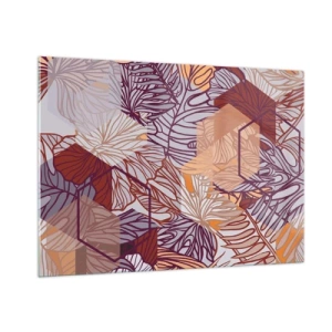 Üveg kép - Lehetetlen kapcsolat a geometria és a természet között - 100x70 cm