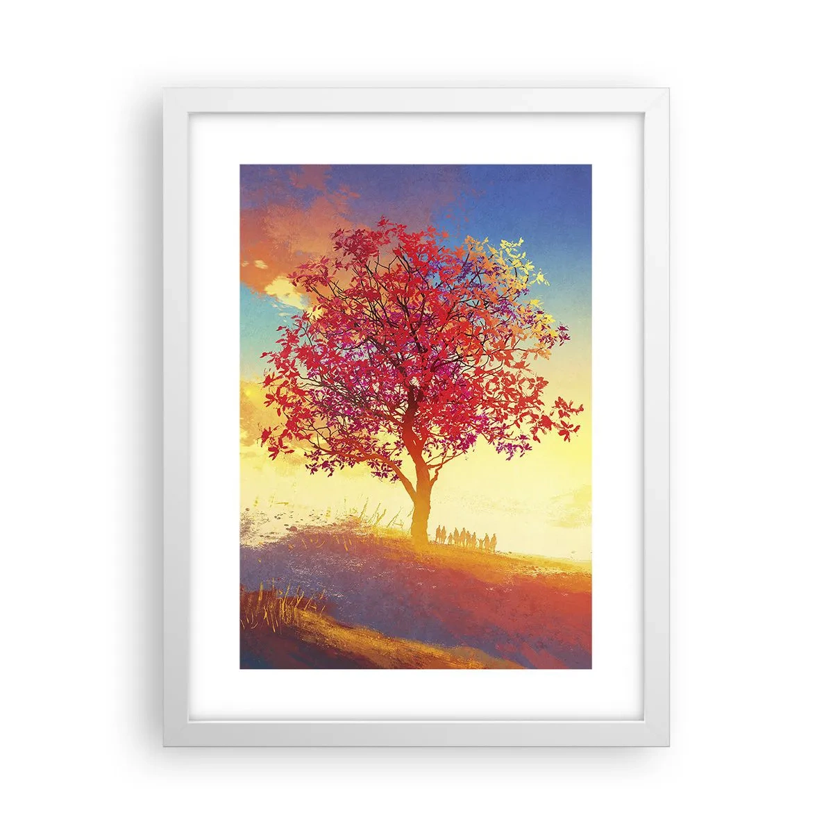 Poszter fekete keretben - Zarándok a célállomáson - 30x40 cm