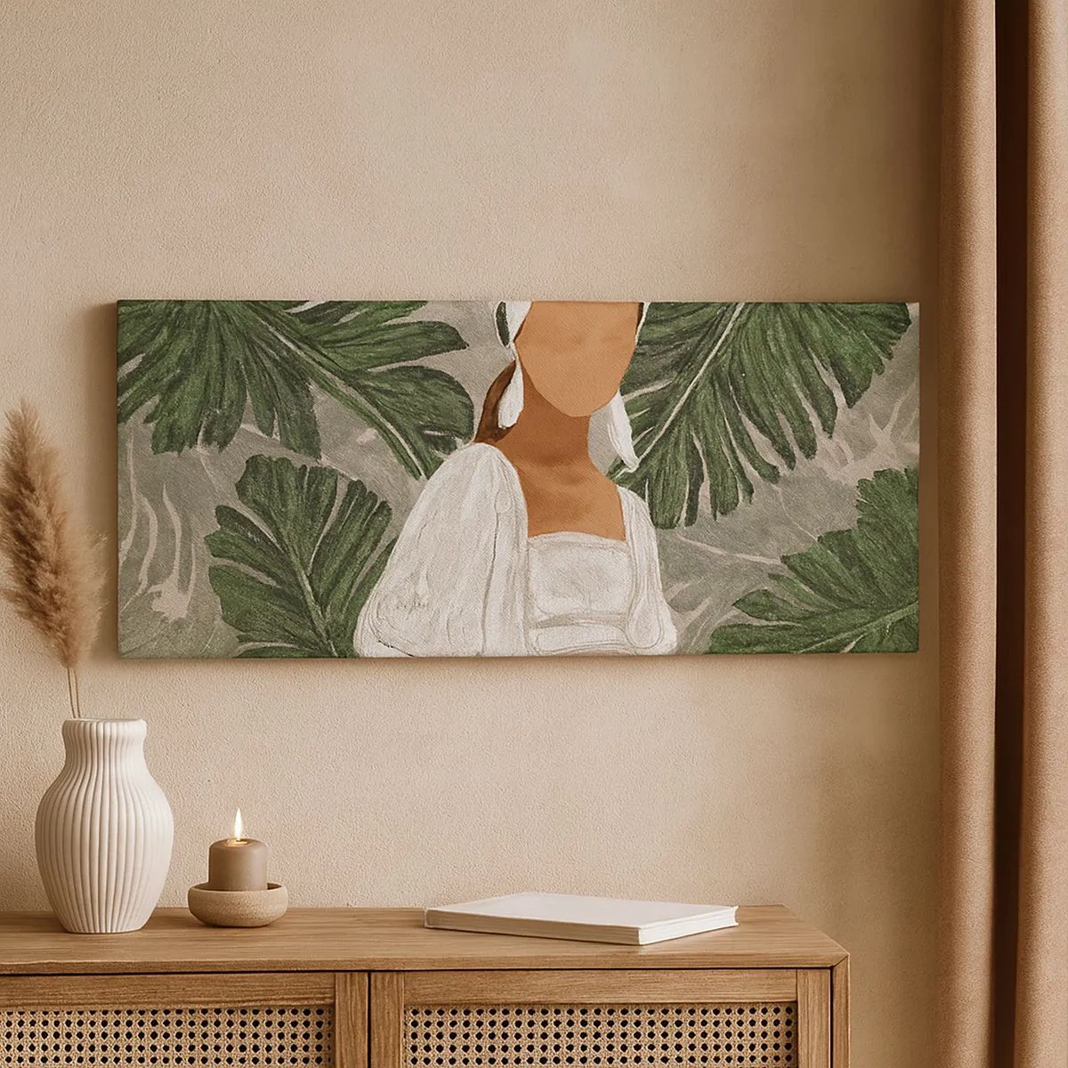 Vászonkép - Egzotikus portré - 100x40 cm