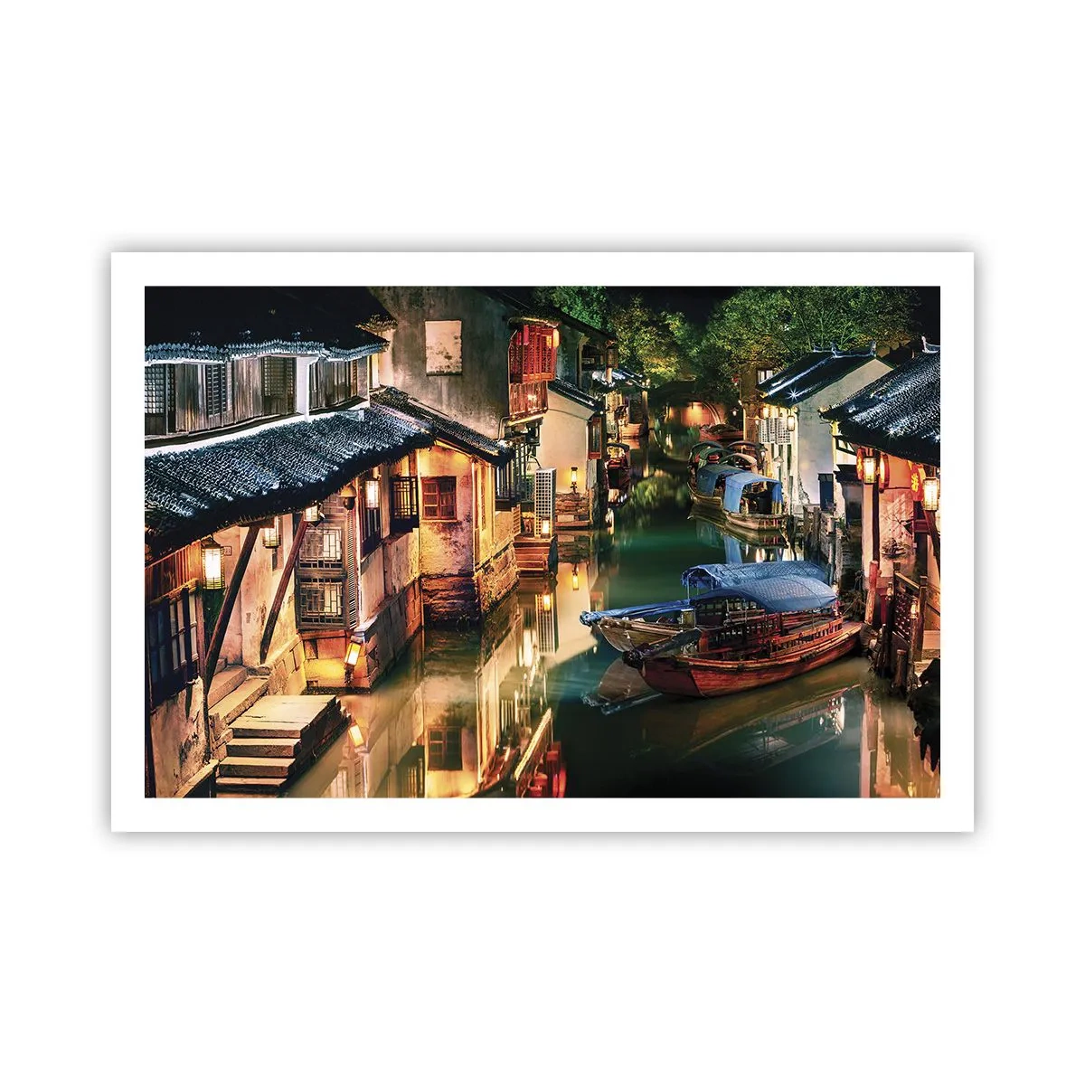 Poszter - Este egy kínai utcán - 91x61 cm