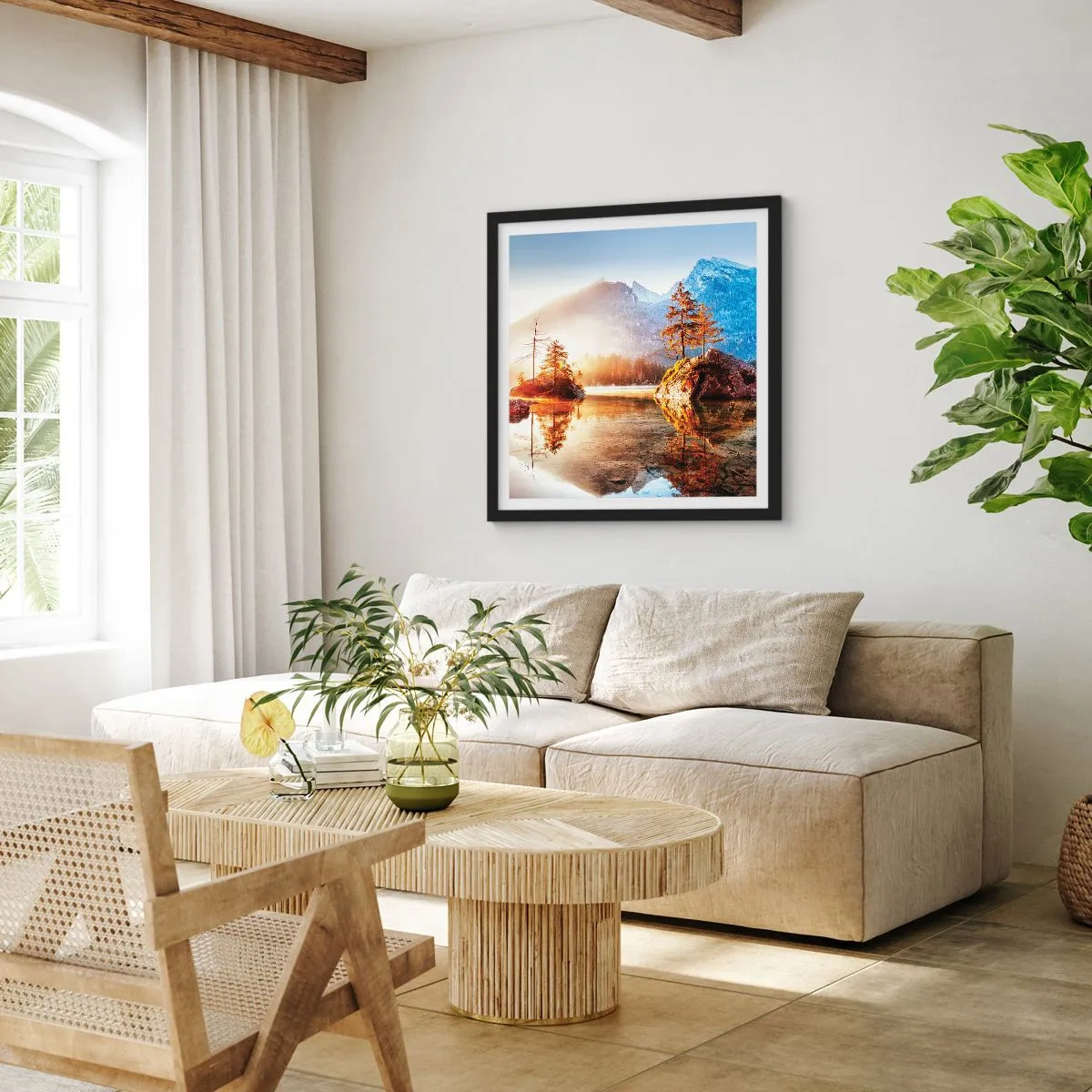 Poszter fehér keretben - A természet új fényben - 40x40 cm