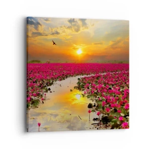 Vászonkép - A tó titokzatos élete - 40x40 cm