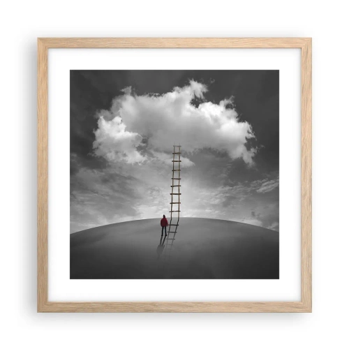 Poszter világos tölgy keretben - Minden lehetséges - 40x40 cm