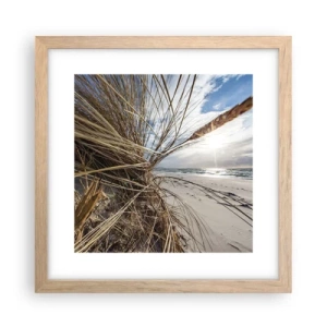 Poszter világos tölgy keretben - Az elemek találkozása - 30x30 cm