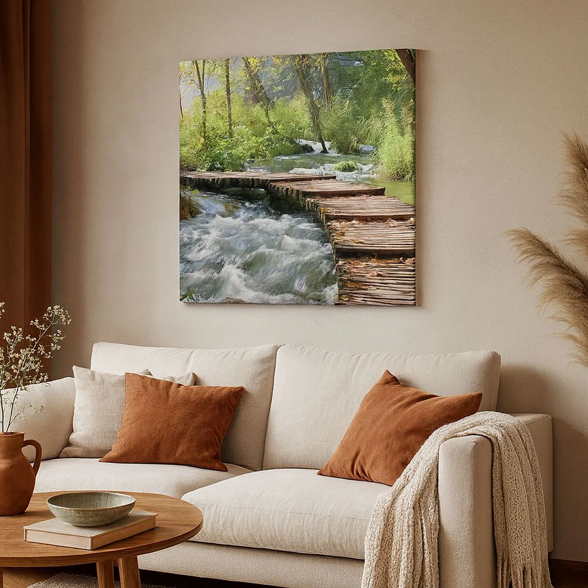 Vászonkép - A habzó zuhatag felett - 30x30 cm