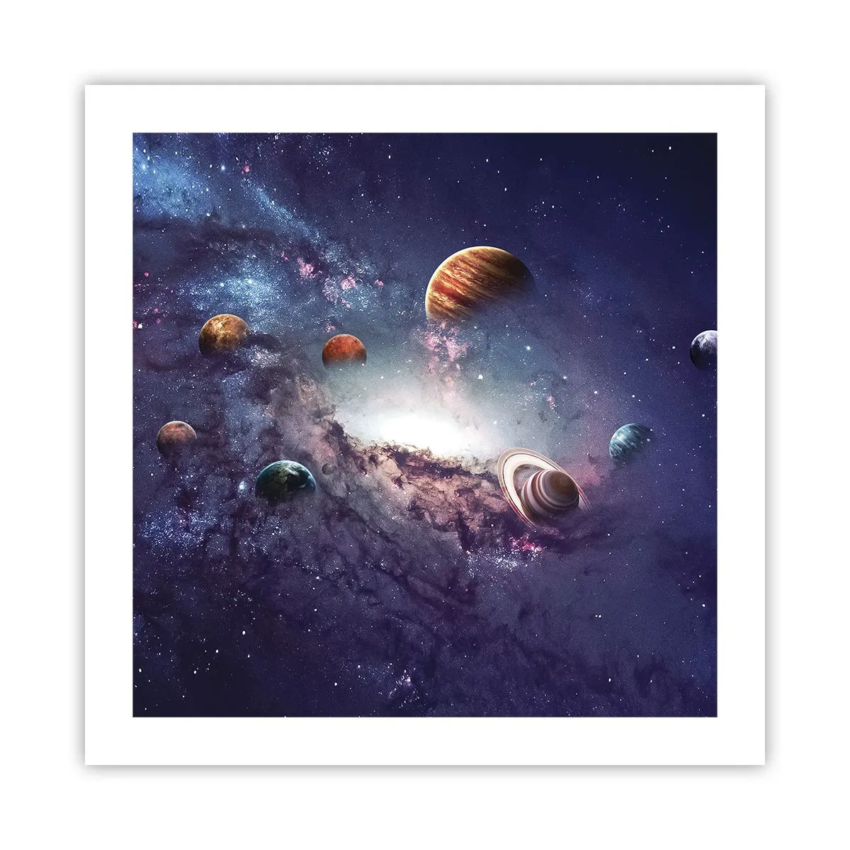 Poszter - Napos táncrendszer - 50x50 cm