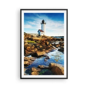 Poszter fehér keretben - Gyertek vissza boldogan, várlak - 61x91 cm