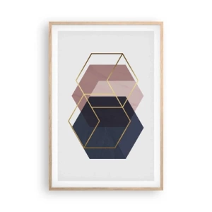 Poszter világos tölgy keretben - Az egyszerűség ereje - 61x91 cm