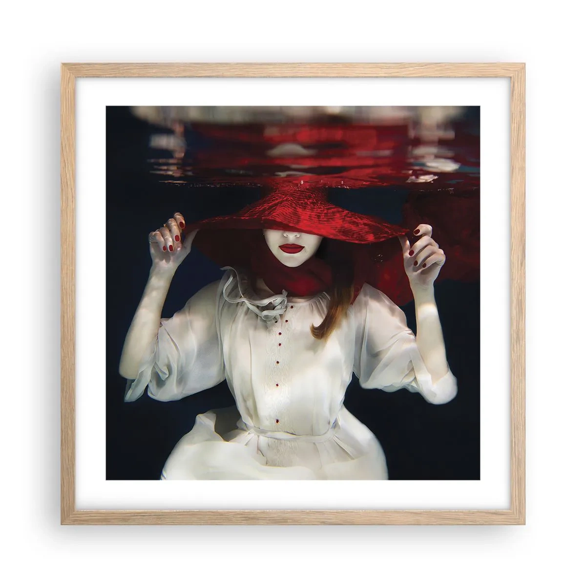 Poszter világos tölgy keretben - Furi(fele)ség - 50x50 cm