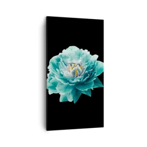 Vászonkép - Kék és arany szirmok - 45x80 cm