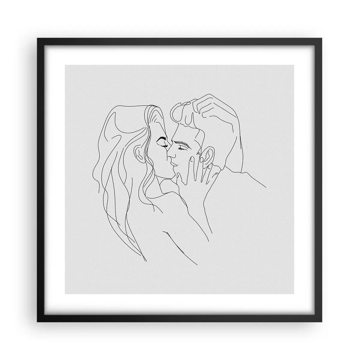 Poszter fehér keretben - Ugyanaz a vonalón - 50x50 cm