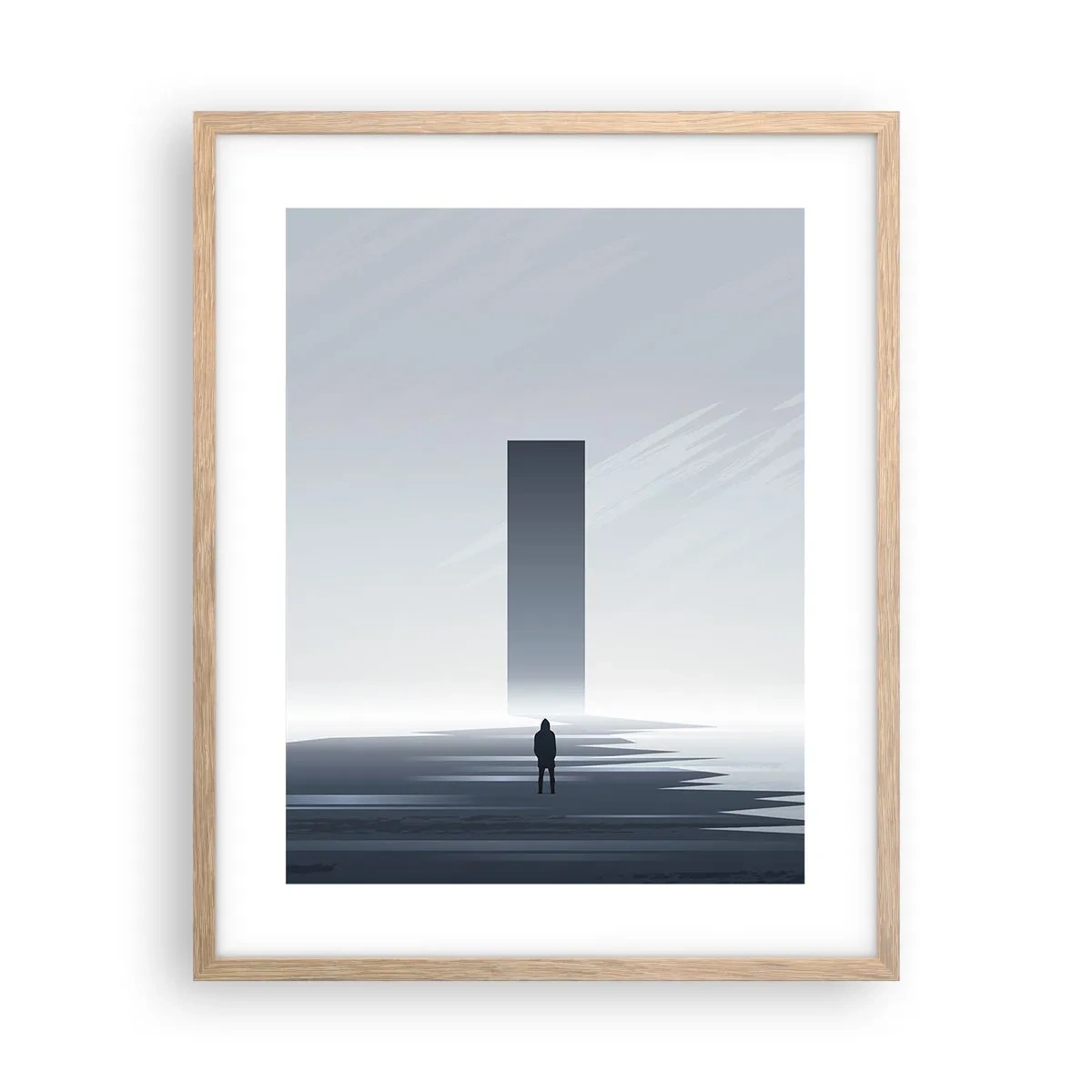 Poszter világos tölgy keretben - Lehetőség vagy fenyegetés? - 40x50 cm