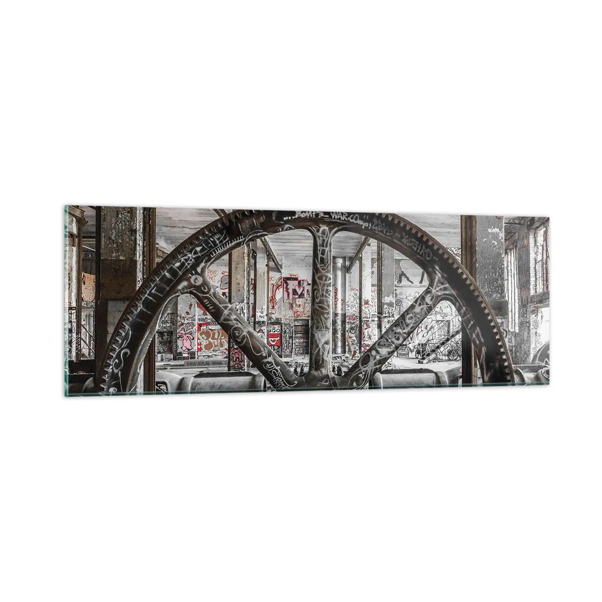 Üveg kép - A gyár titkos élete - 90x30 cm