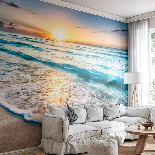 Fotótapéta Premium Sand - Érdemes megnézni - Tájkép, Strand, Napnyugta - 100x70 cm