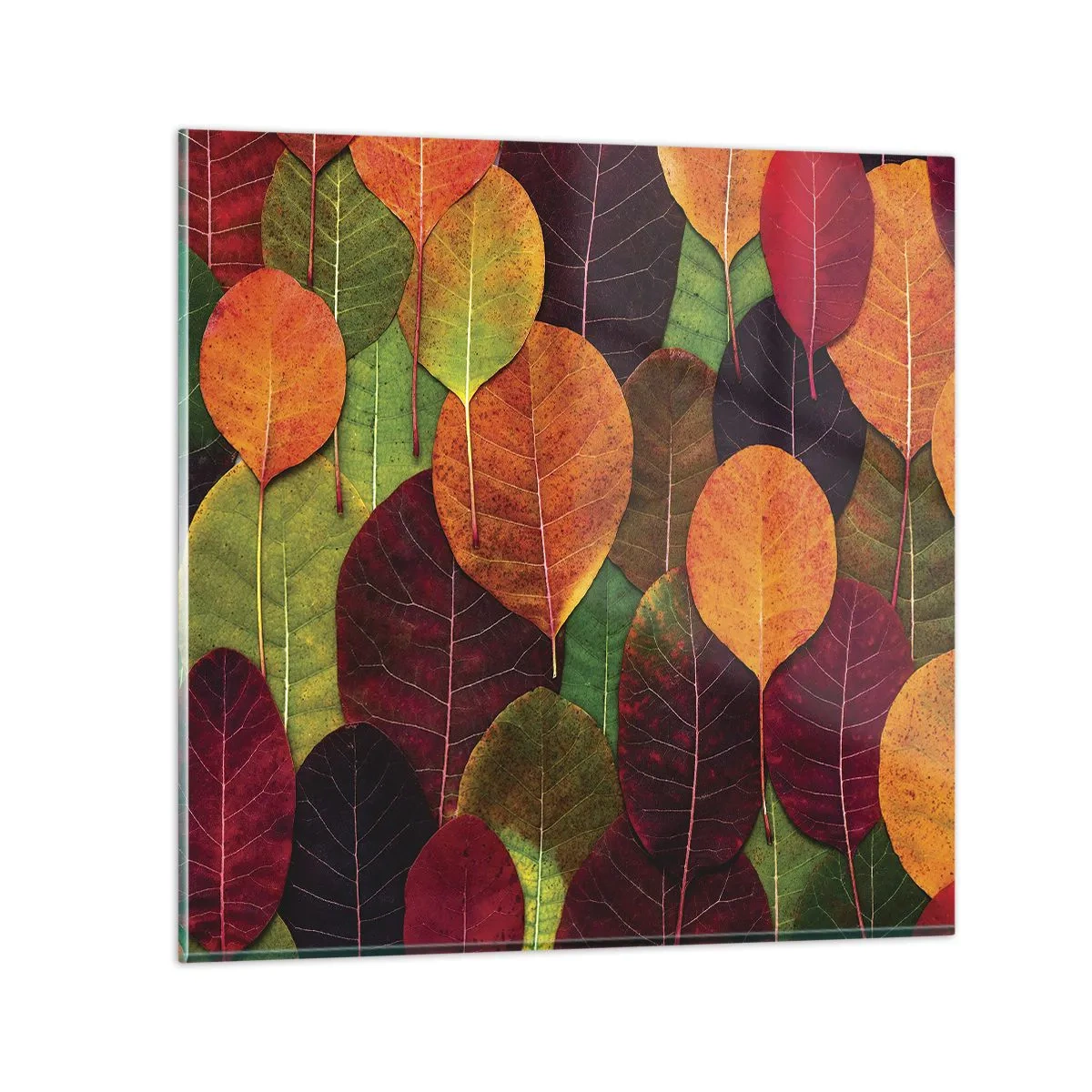 Üveg kép - Őszi mozaik - 70x70 cm