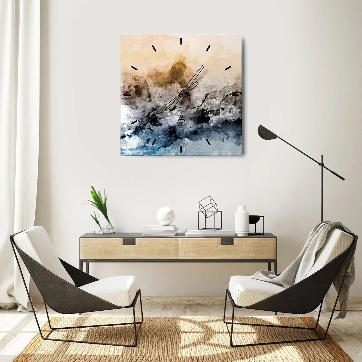 Falióra, Óra - Ködfelhőbe fulladt - 30x30 cm