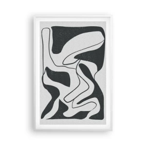 Poszter fekete keretben - Absztrakt játék egy labirintusban - 61x91 cm
