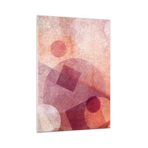 Üveg kép - Geometriai transzformációk rózsaszínben - 50x70 cm