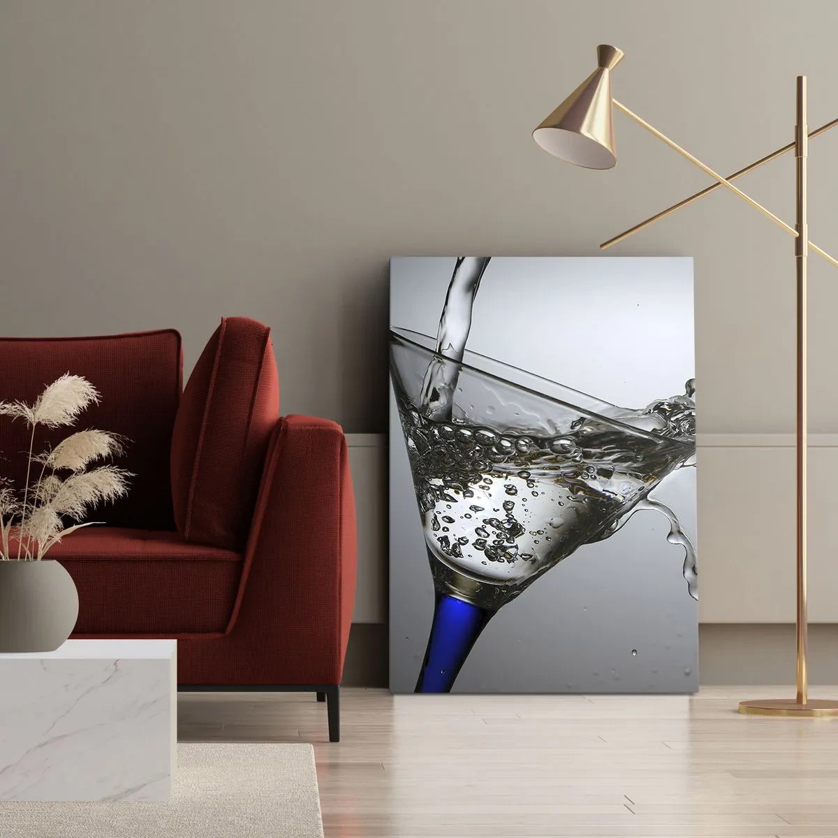 Vászonkép - Kristályvíz kristályüvegben - 50x70 cm