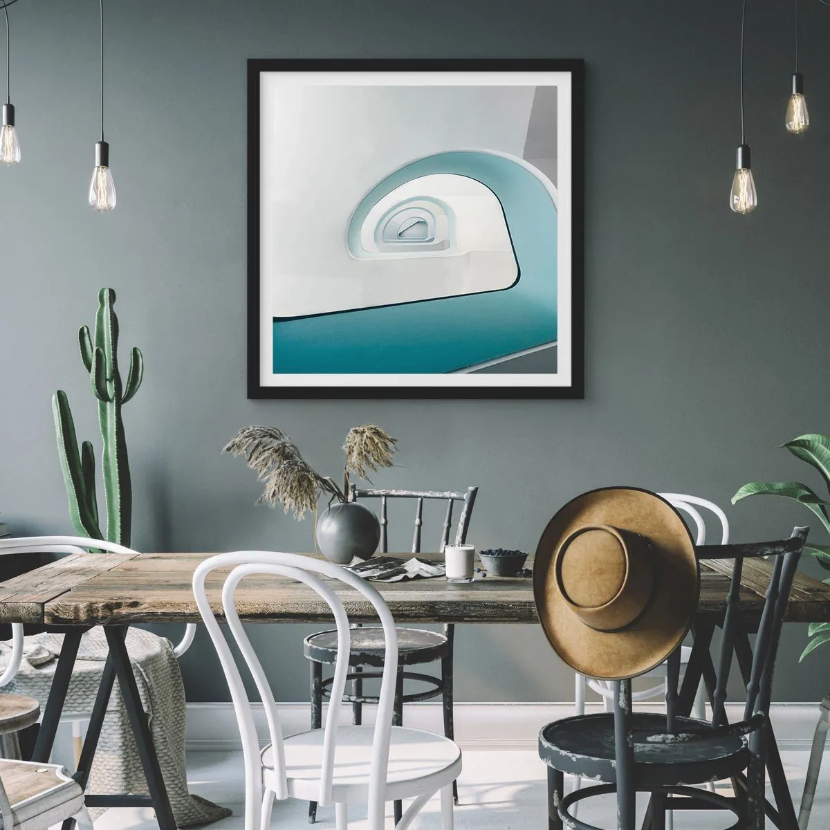 Poszter fehér keretben - A kék aljára - 40x40 cm