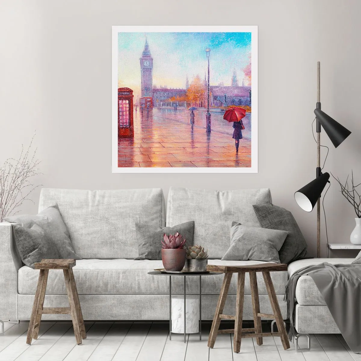 Poszter - Őszi nap Londonban - 50x50 cm