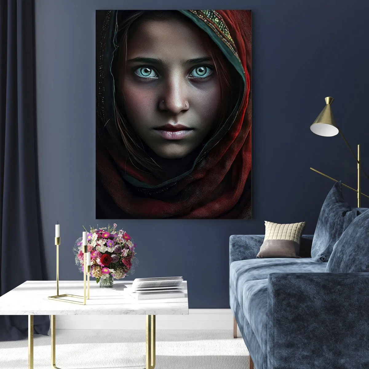 Üveg kép - Keleti hercegnő - 80x120 cm