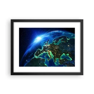 Poszter fehér keretben - Ragyogó Európa - 40x30 cm