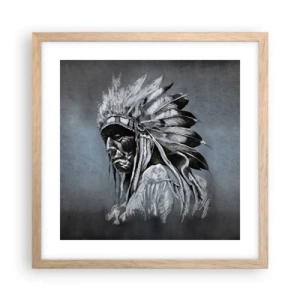 Poszter világos tölgy keretben - Vissza a gyökerekhez - 40x40 cm