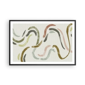 Poszter fehér keretben - Az absztrakció vidám tánca - 91x61 cm