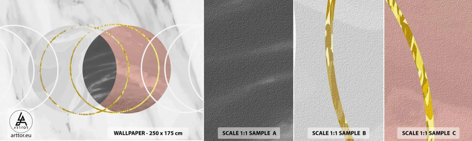 Fotótapéta Minta Öntapadós Deluxe Sticker - A szférák zenéje - Absztrakció, Darab, kerületek - 100x30 cm