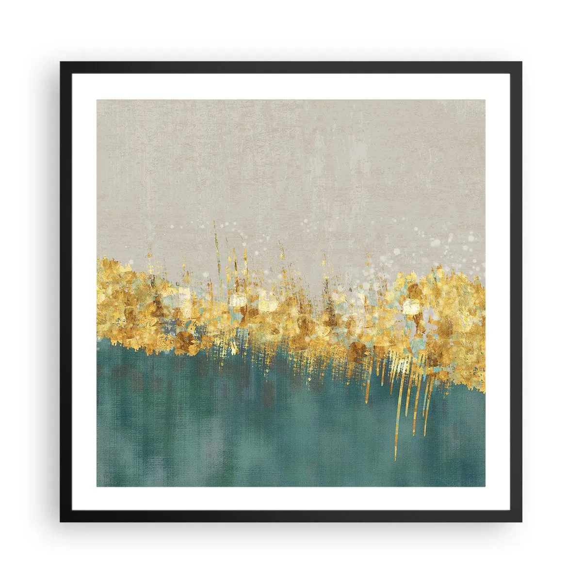 Poszter fehér keretben - Az aranyhatár - 60x60 cm