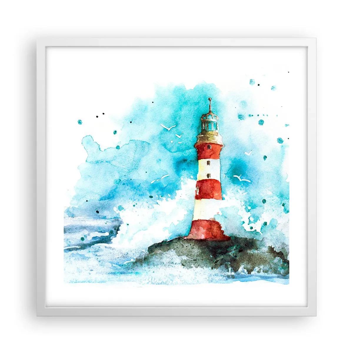 Poszter fekete keretben - Az elemek egysége - 50x50 cm