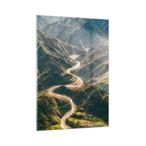 Üveg kép - A hegyek szívéből - 50x70 cm