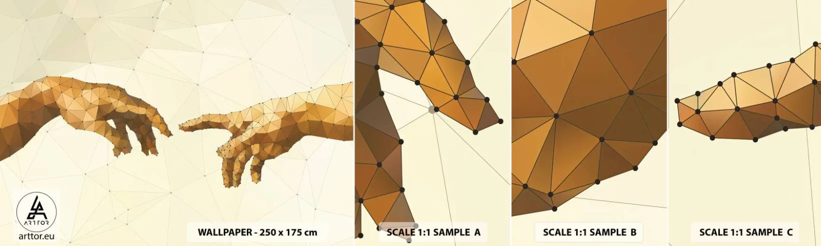 Fotótapéta Minta Standard Eco - Isteni geometria - Modern művészet, Kezek, Darab - 100x30 cm